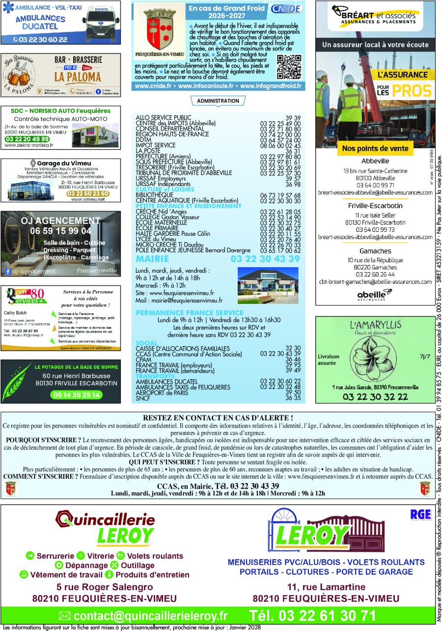Fiche d'urgence